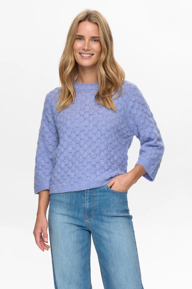 Nuriette Leaf Pointelle Pullover