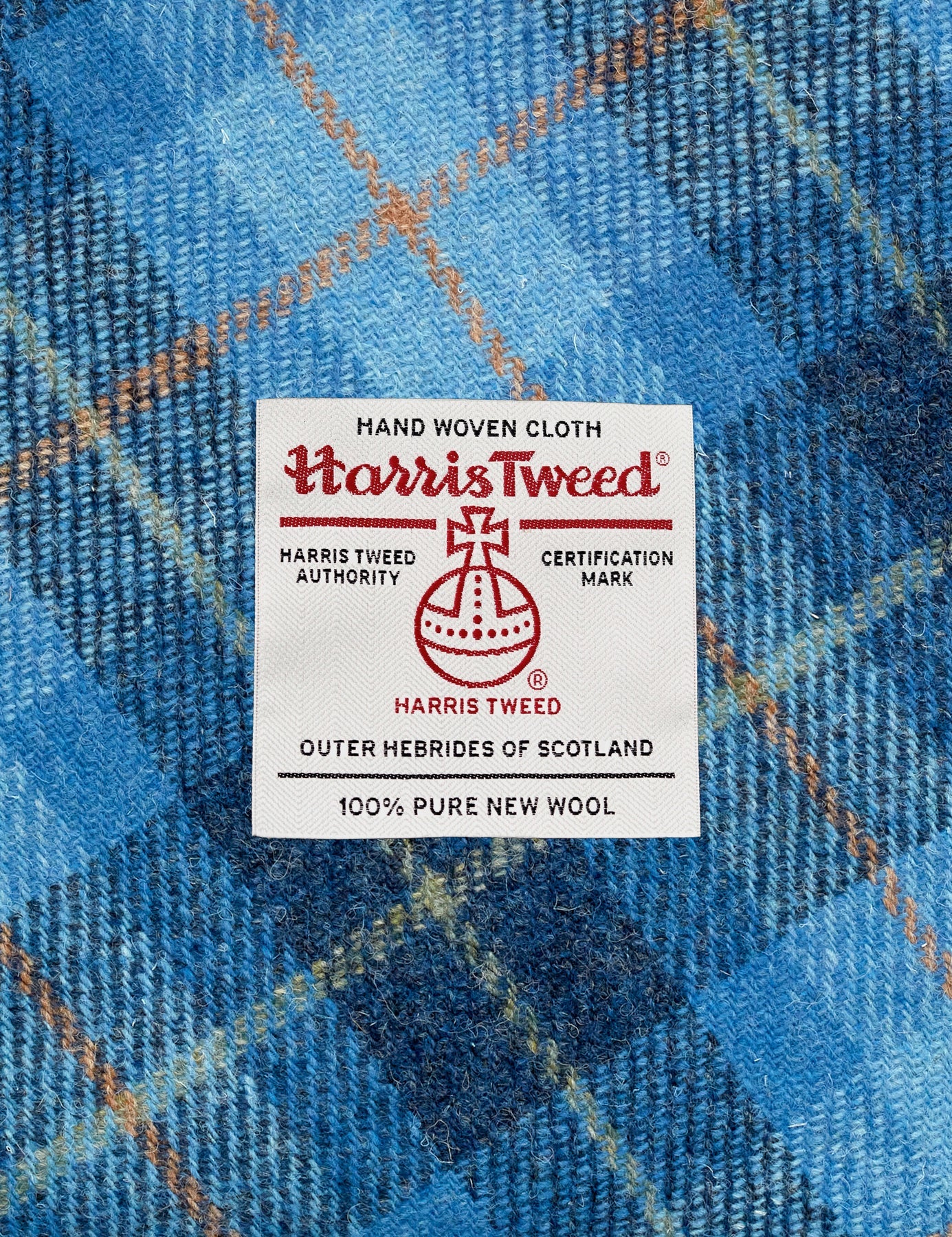 Blue Highland Cow Zip Around Purse