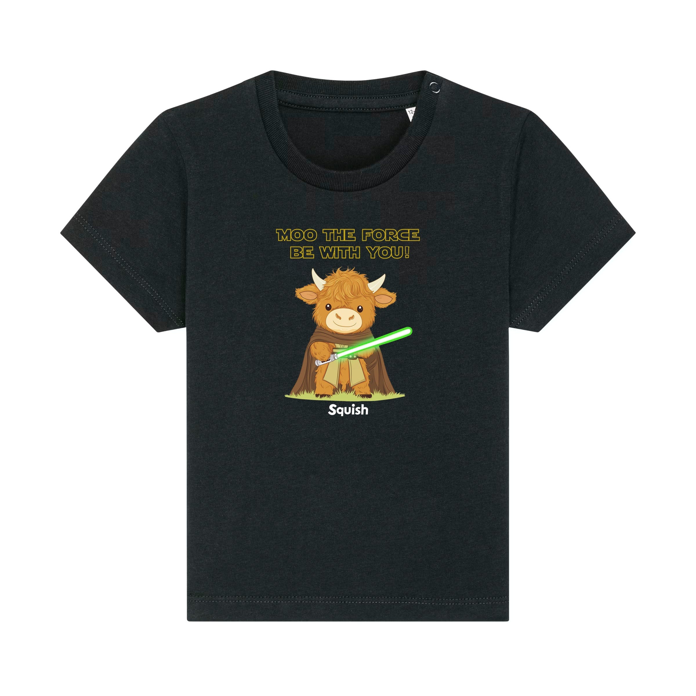 Organic Moo The Force Baby T-Shirt