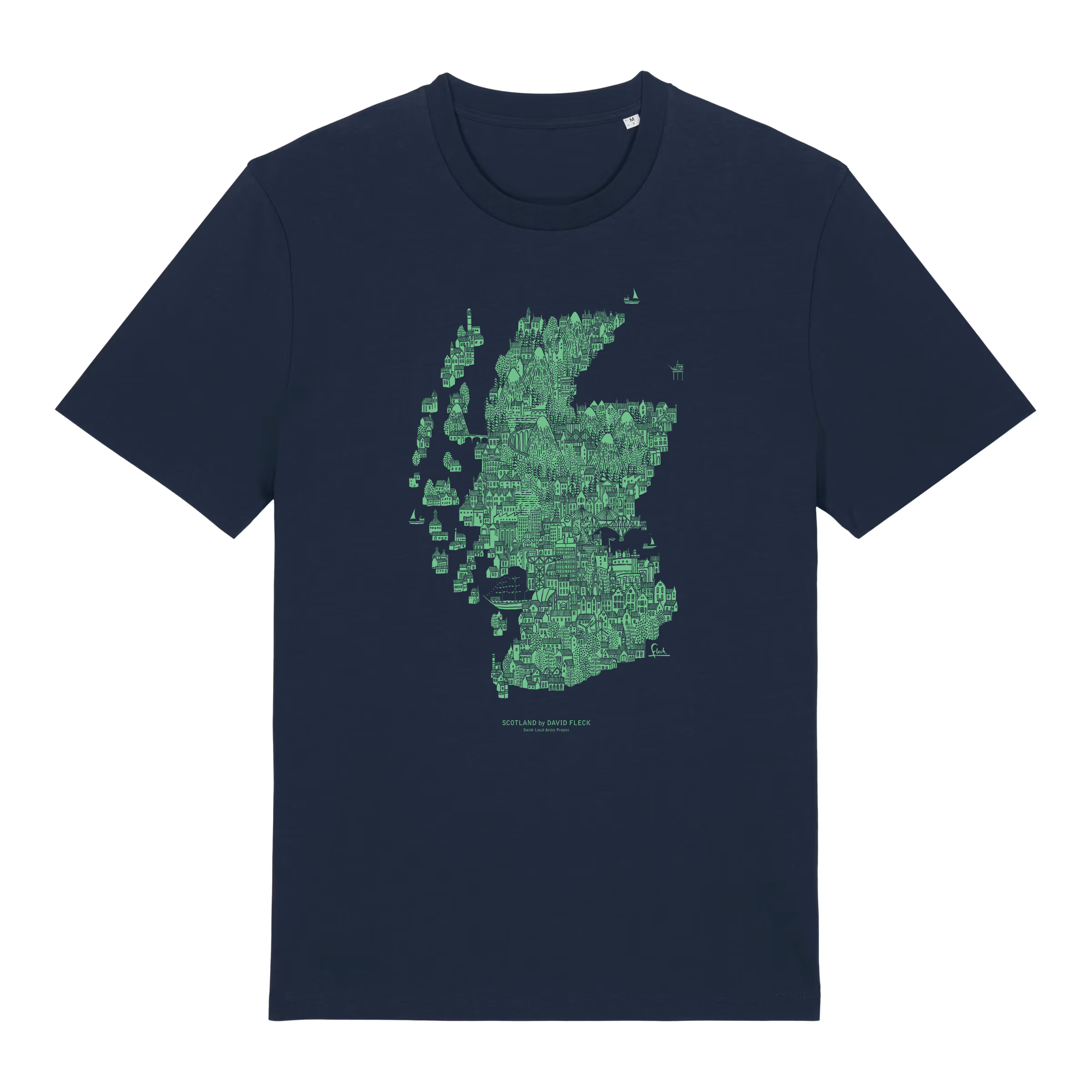 Map Of Scotland Organic T-Shirt
