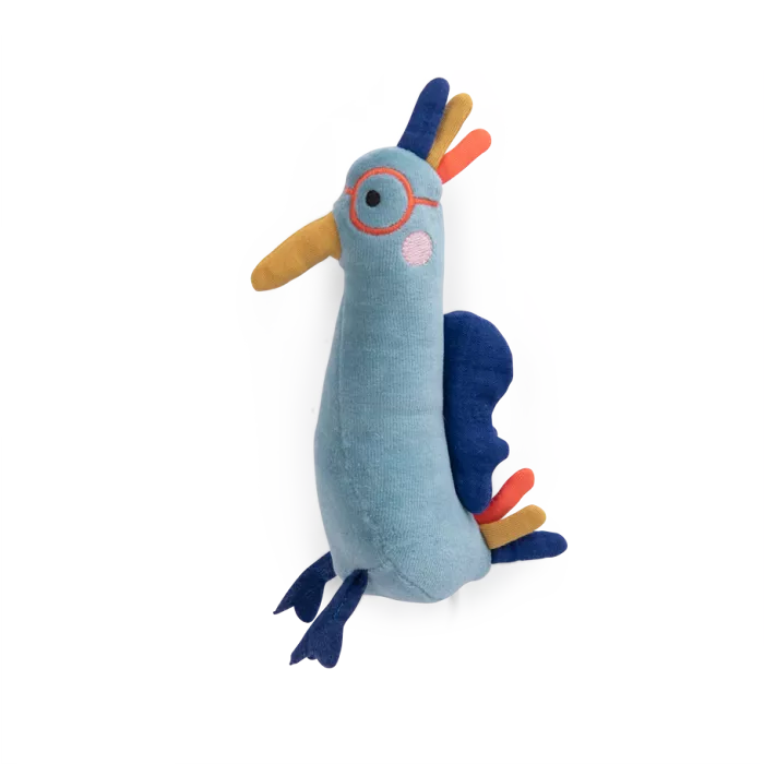 Blue bird rattle Les Toupitis