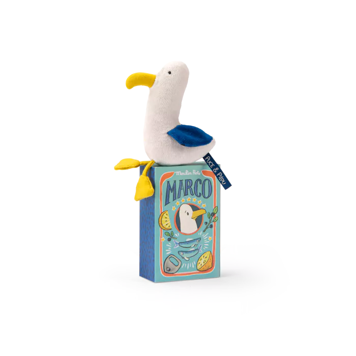 Marco the Seagull Rattle 18cm Puce et Pilou