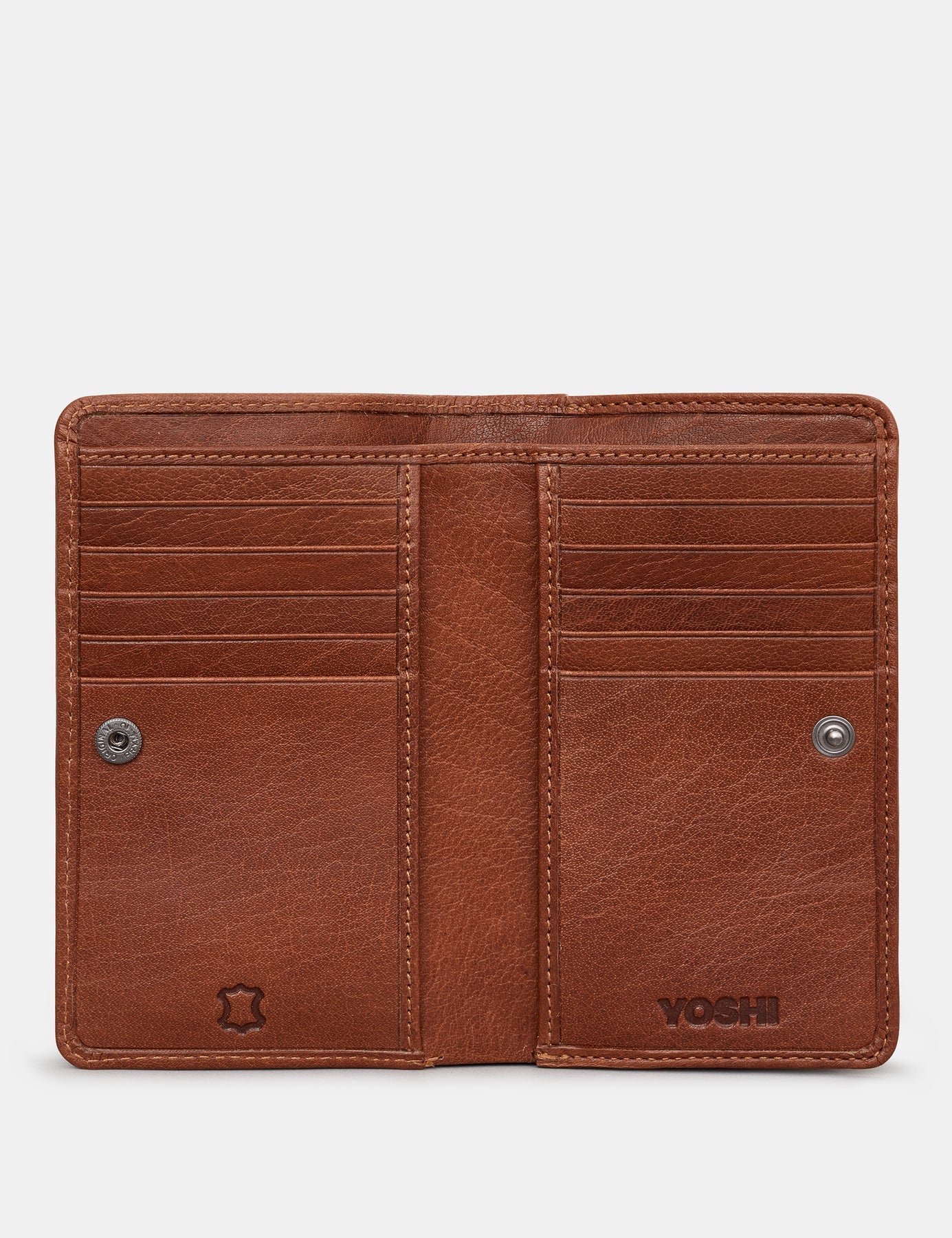 Blue Highland Cow Zip Around Purse