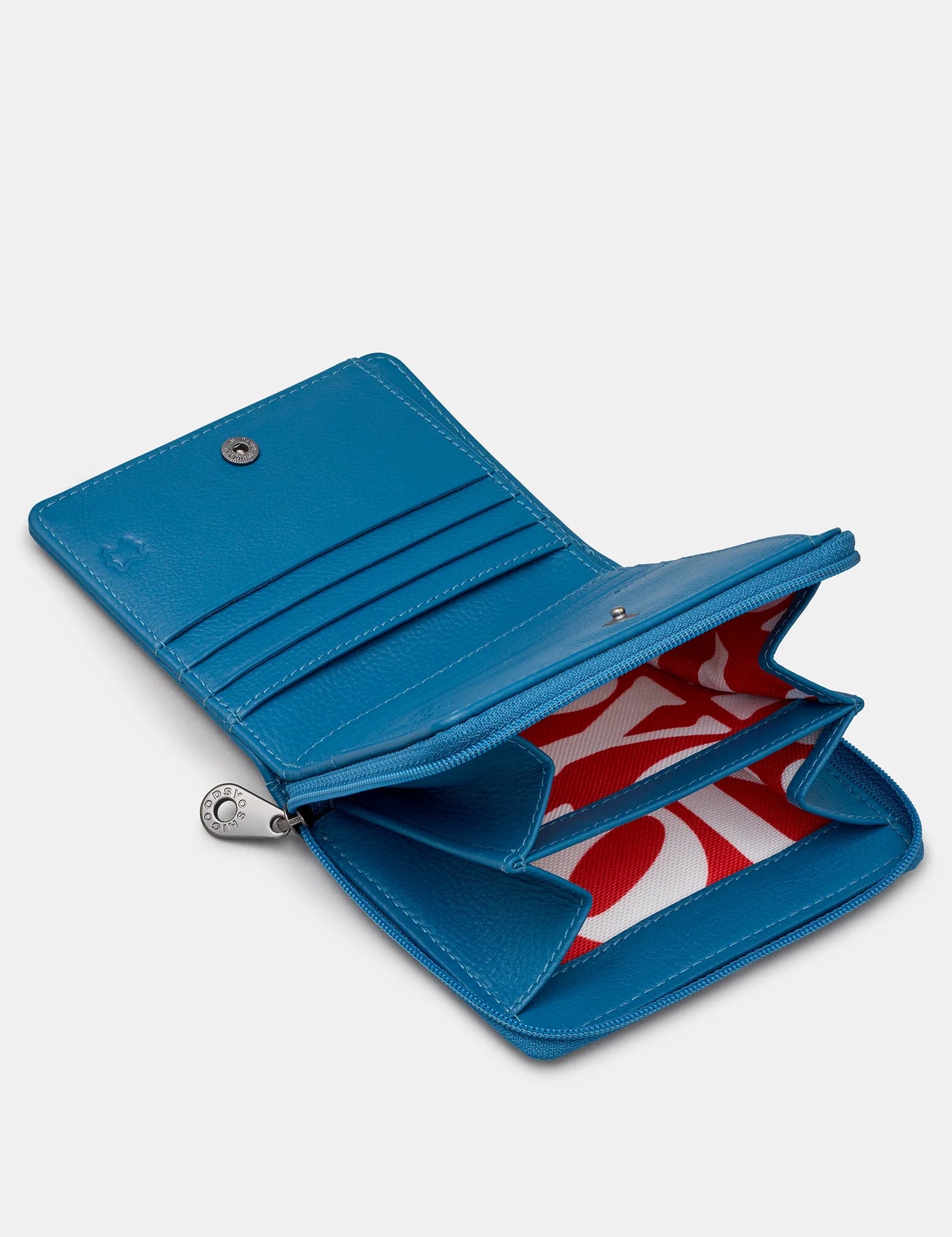 Peacock Plume Flap Over Zip Around Purse