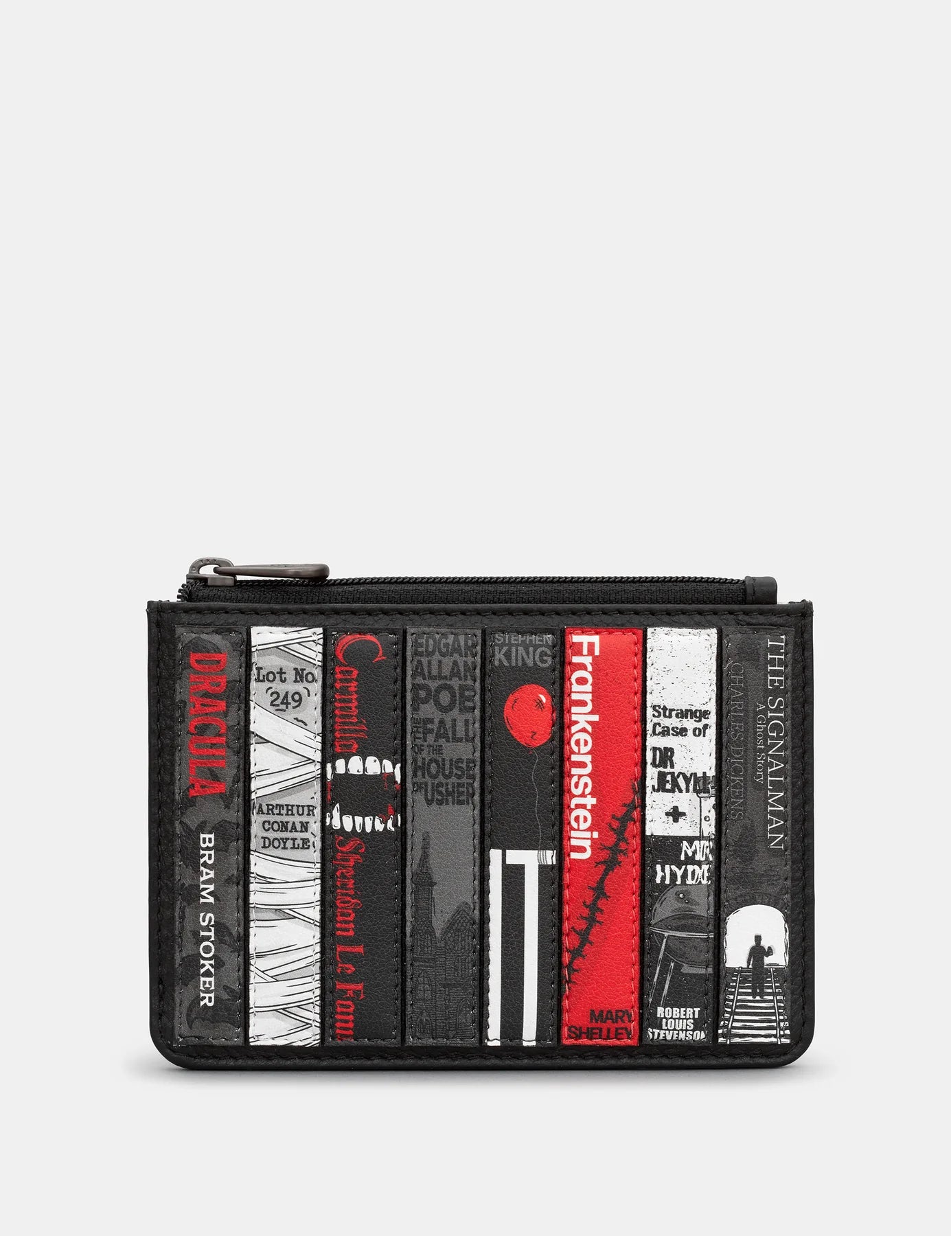 Black Bookworm Horror Zip Top Purse