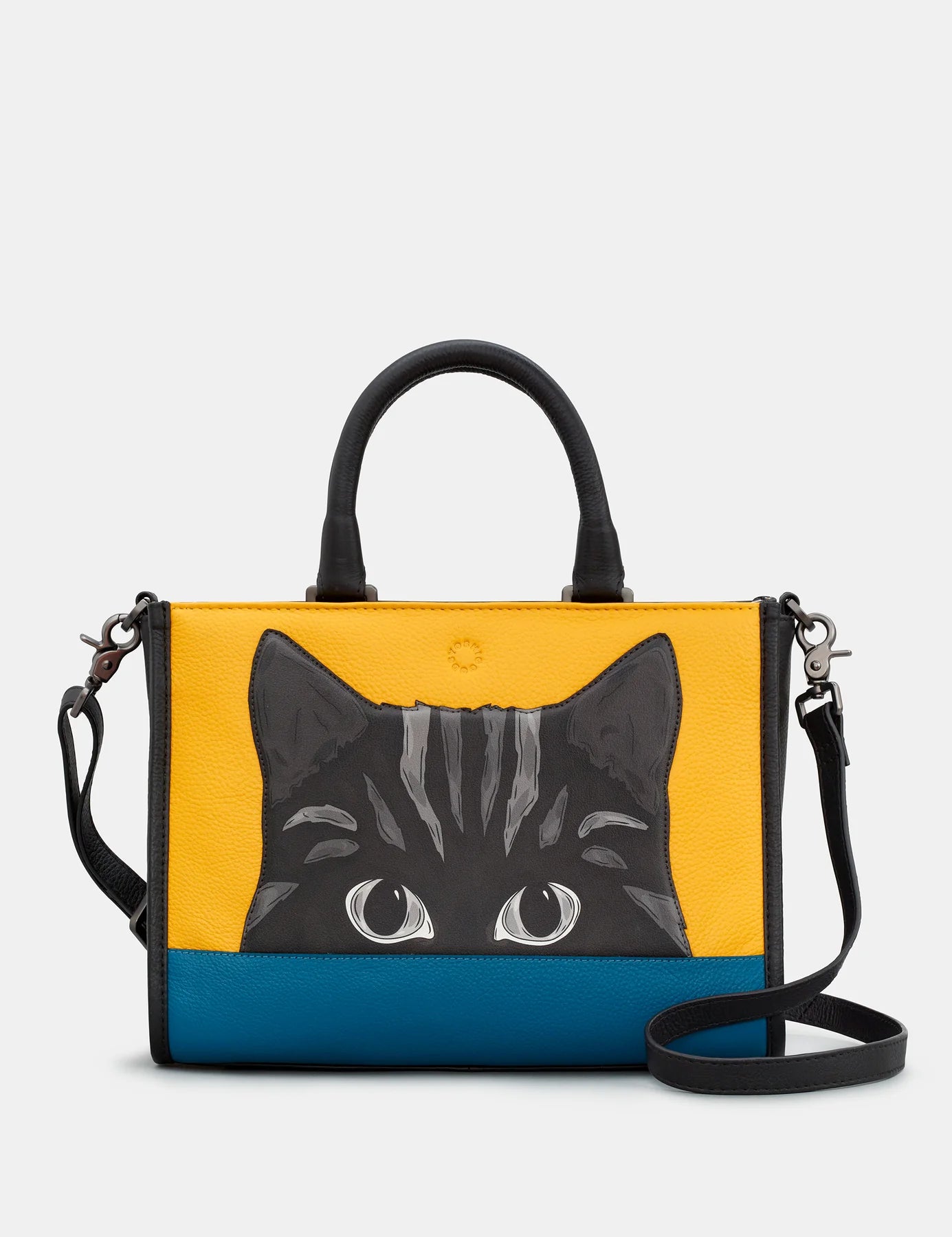 Black Colour Block Cat Multiway Grab Bag