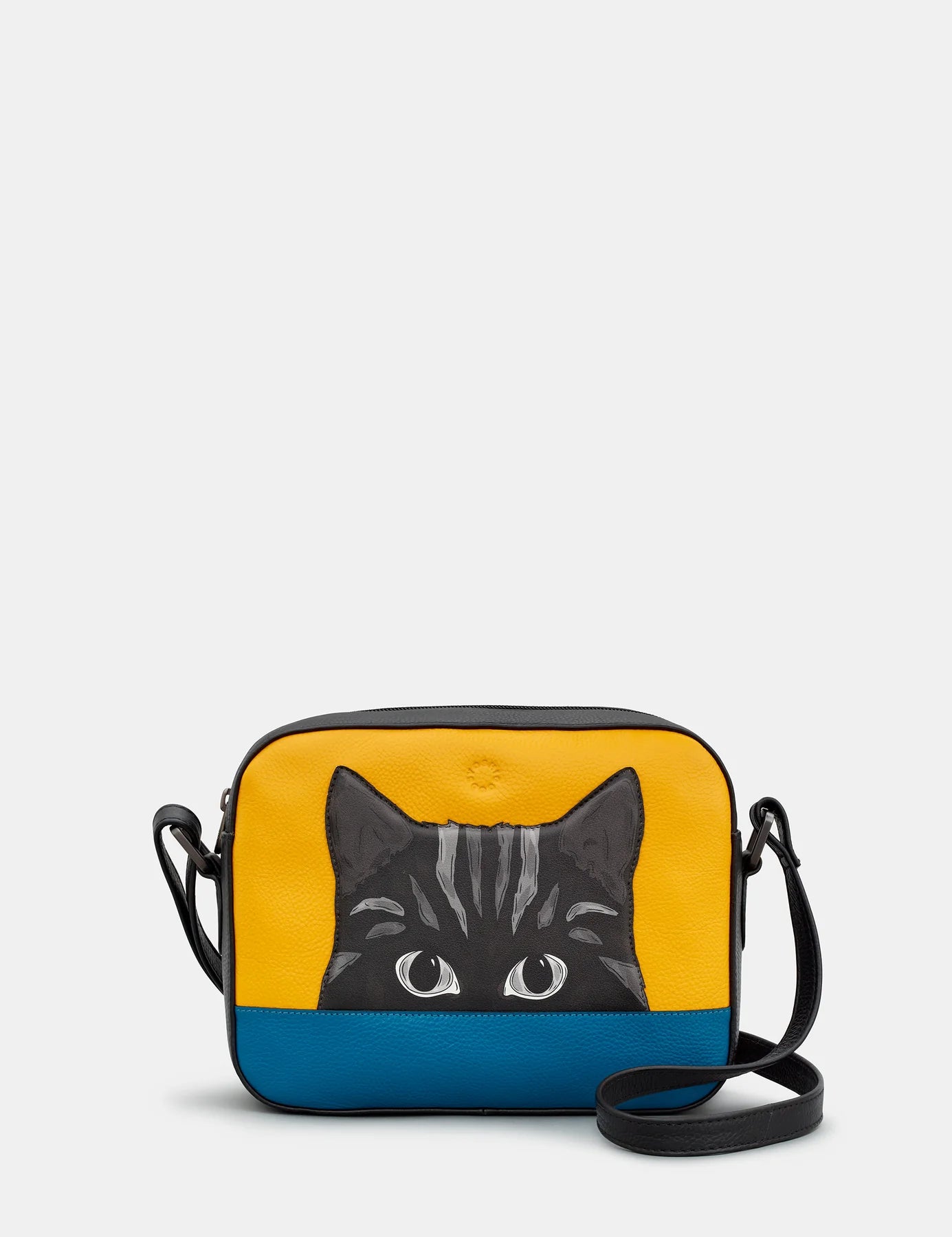 Black Colour Block Cat Camera Bag