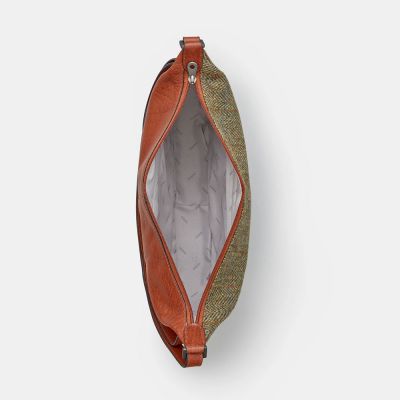 Tweed Highland Cow Hobo Bag