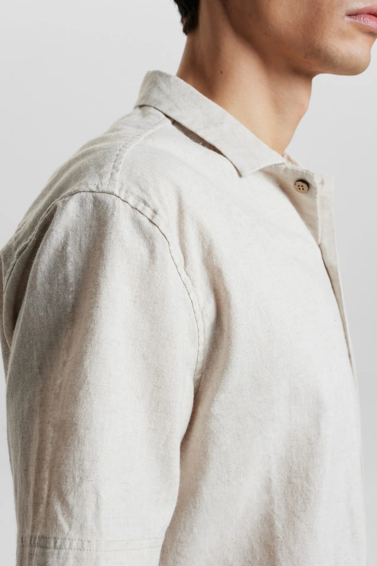 AKLEON S/S COT/LINEN SHIRT