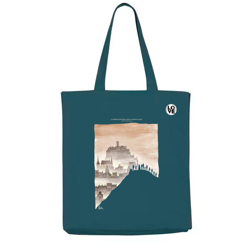 Recycled Cotton Tote - Climbing Arthurs Seat