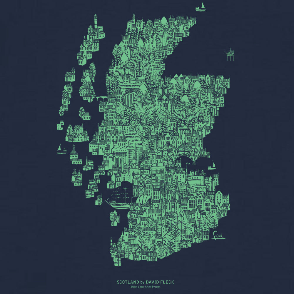 Map Of Scotland Organic T-Shirt