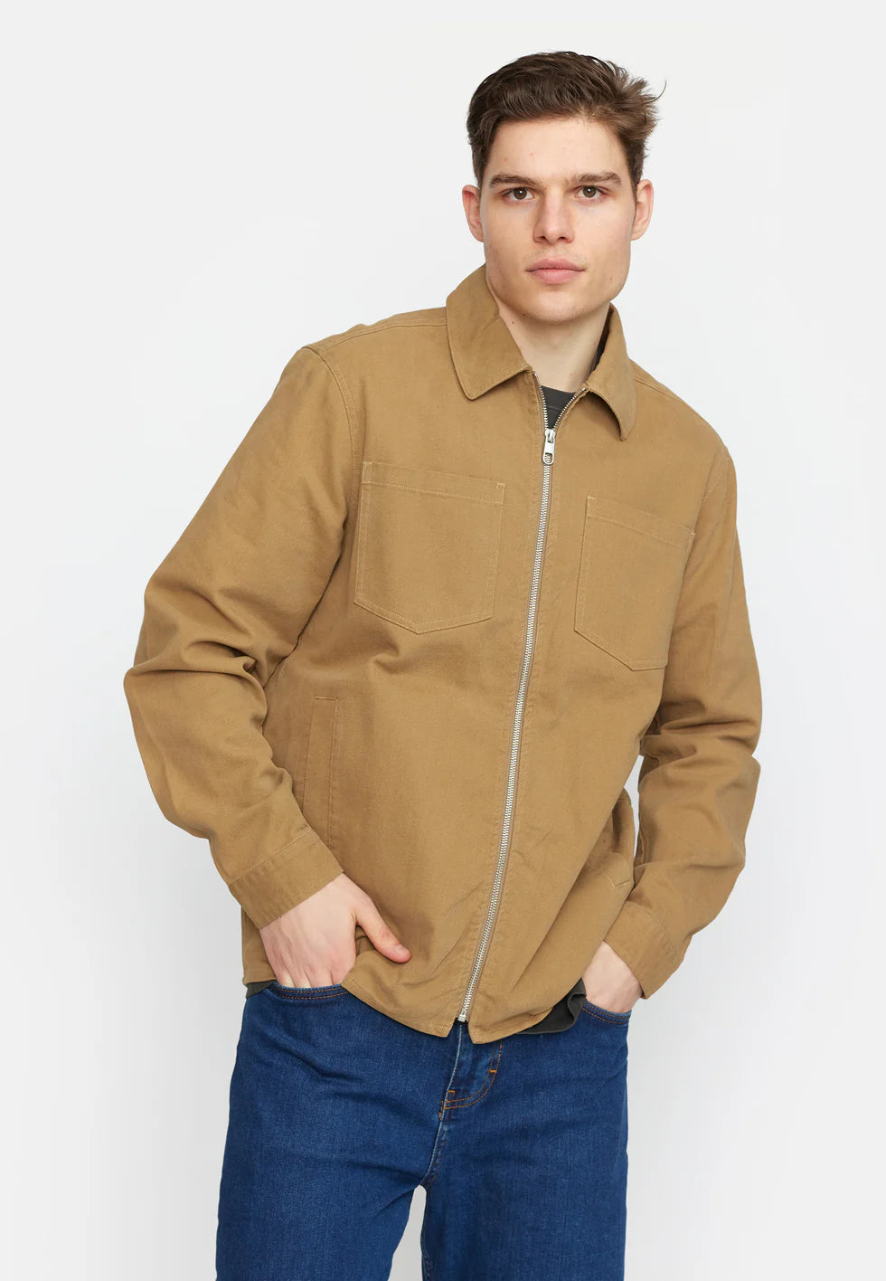 Zip Cotton Overshirt