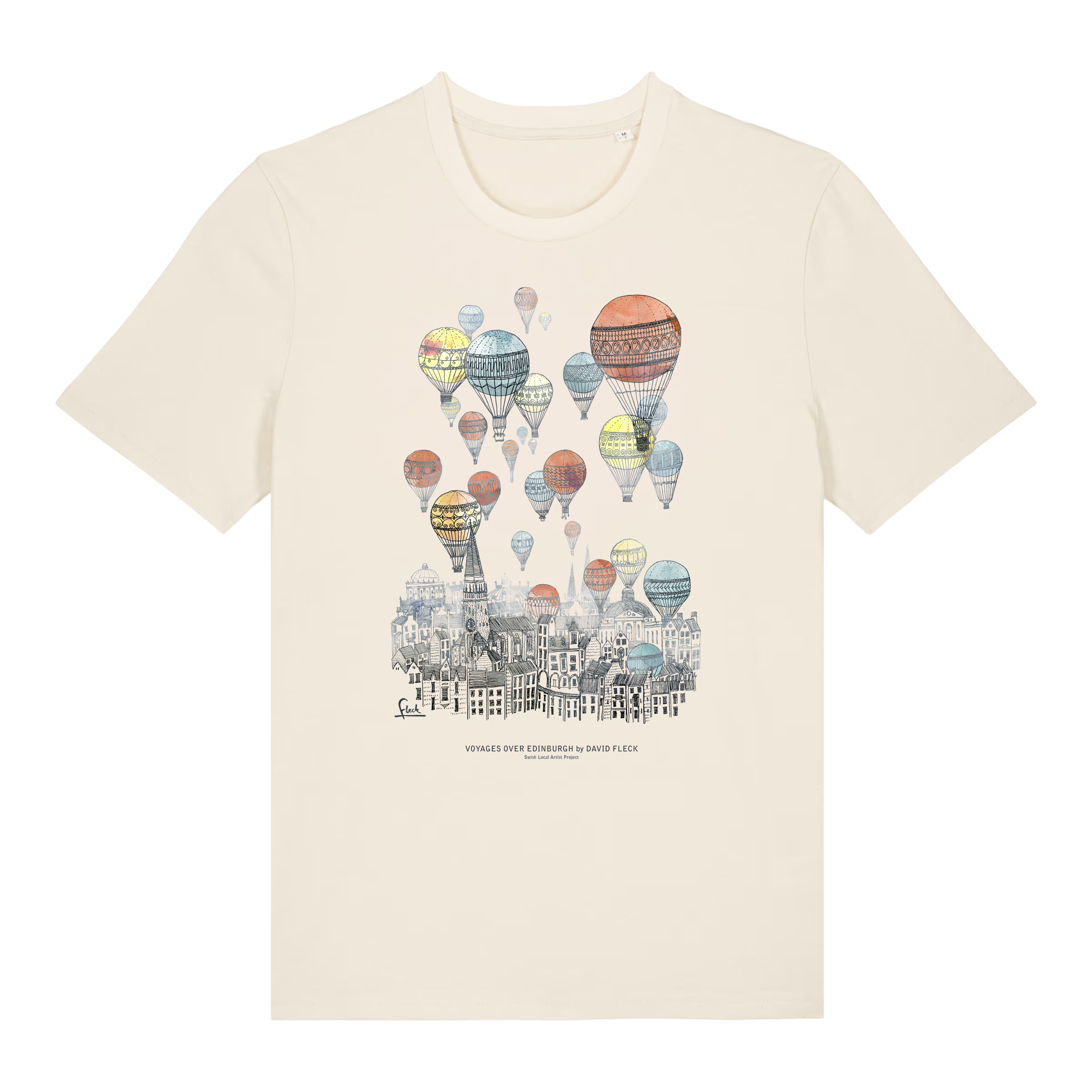 Voyages Over Edinburgh Organic T-Shirt