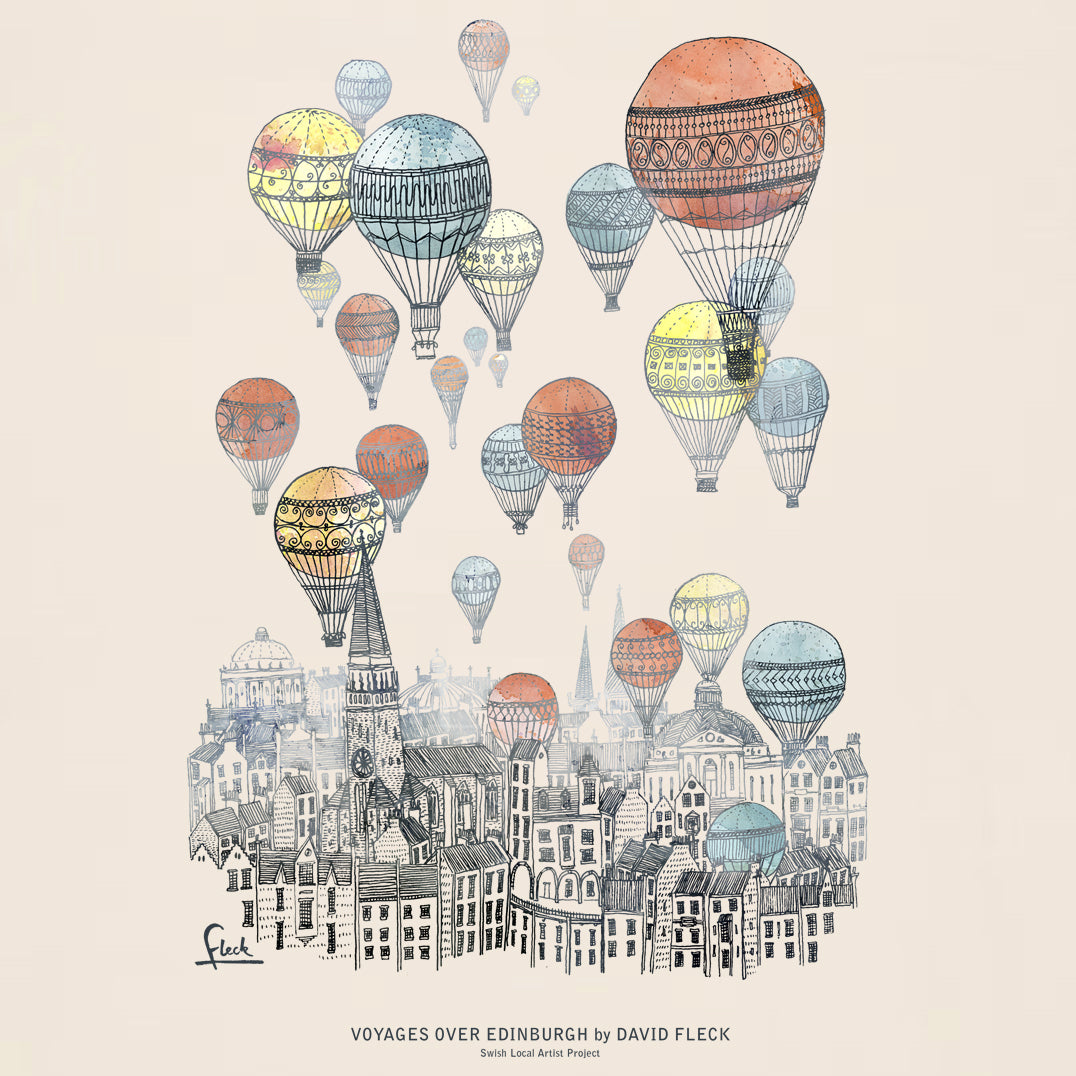 Voyages Over Edinburgh Organic T-Shirt