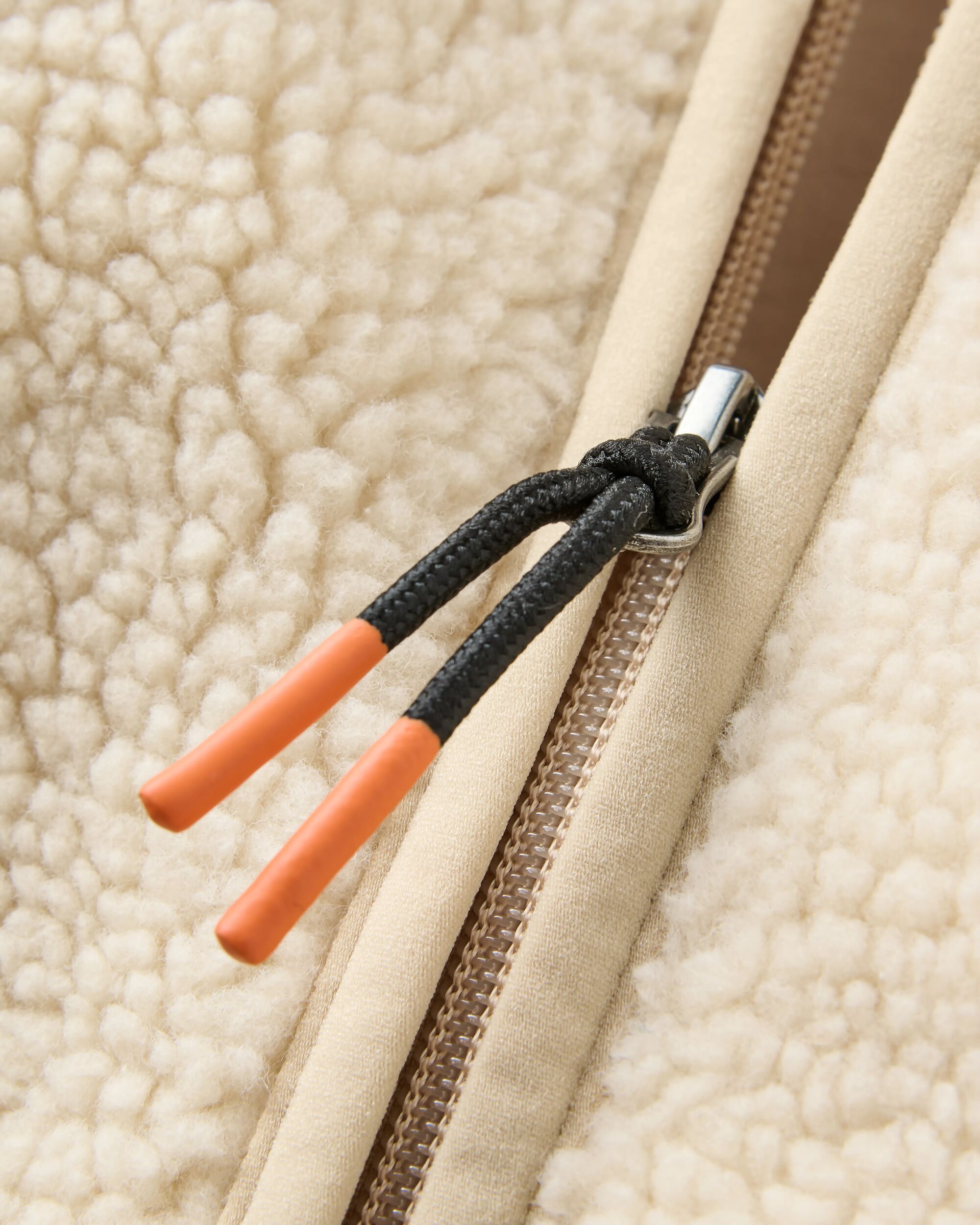 Tawny Collarless Deep-Pile Sherpa Gilet