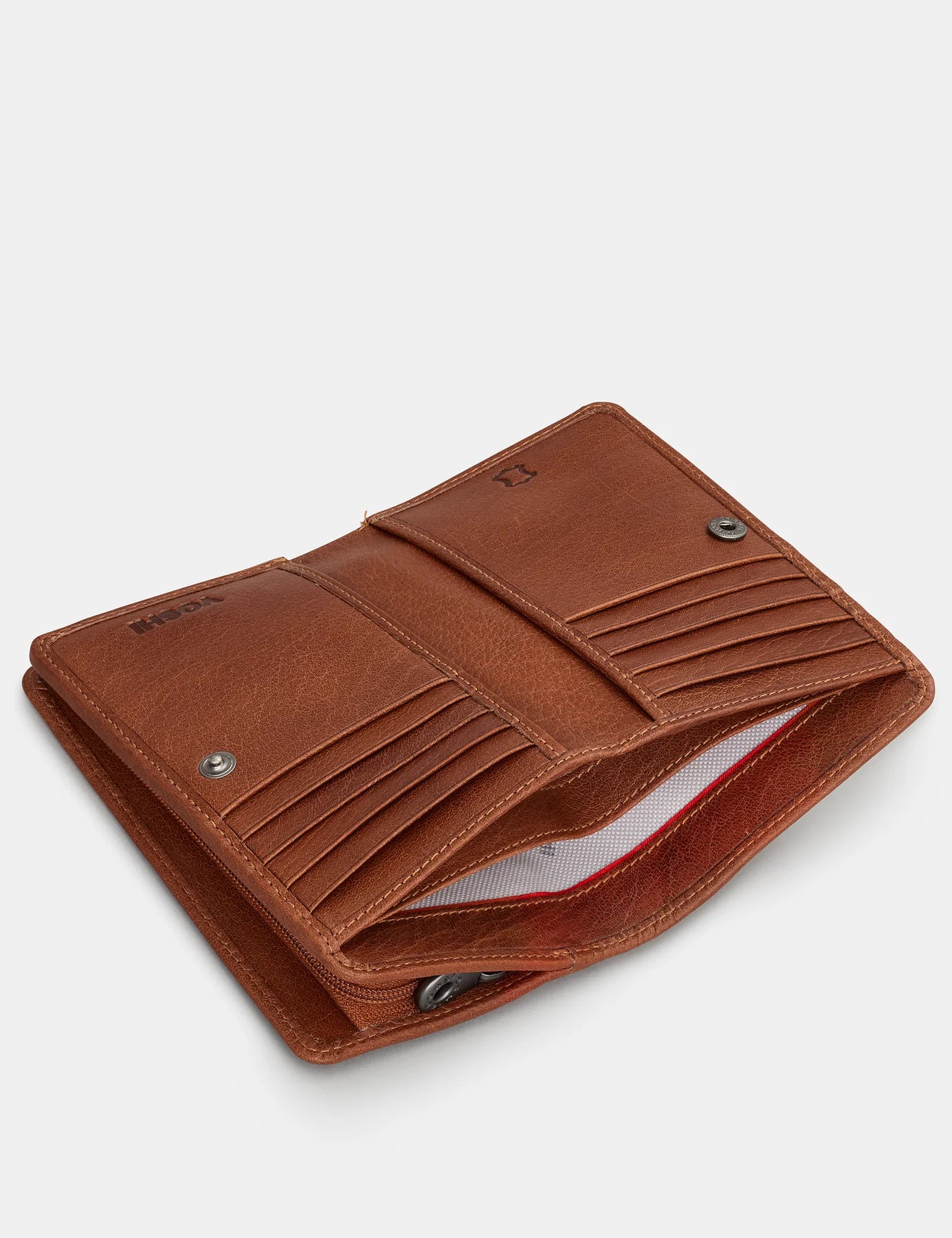 Blue Highland Cow Zip Around Purse
