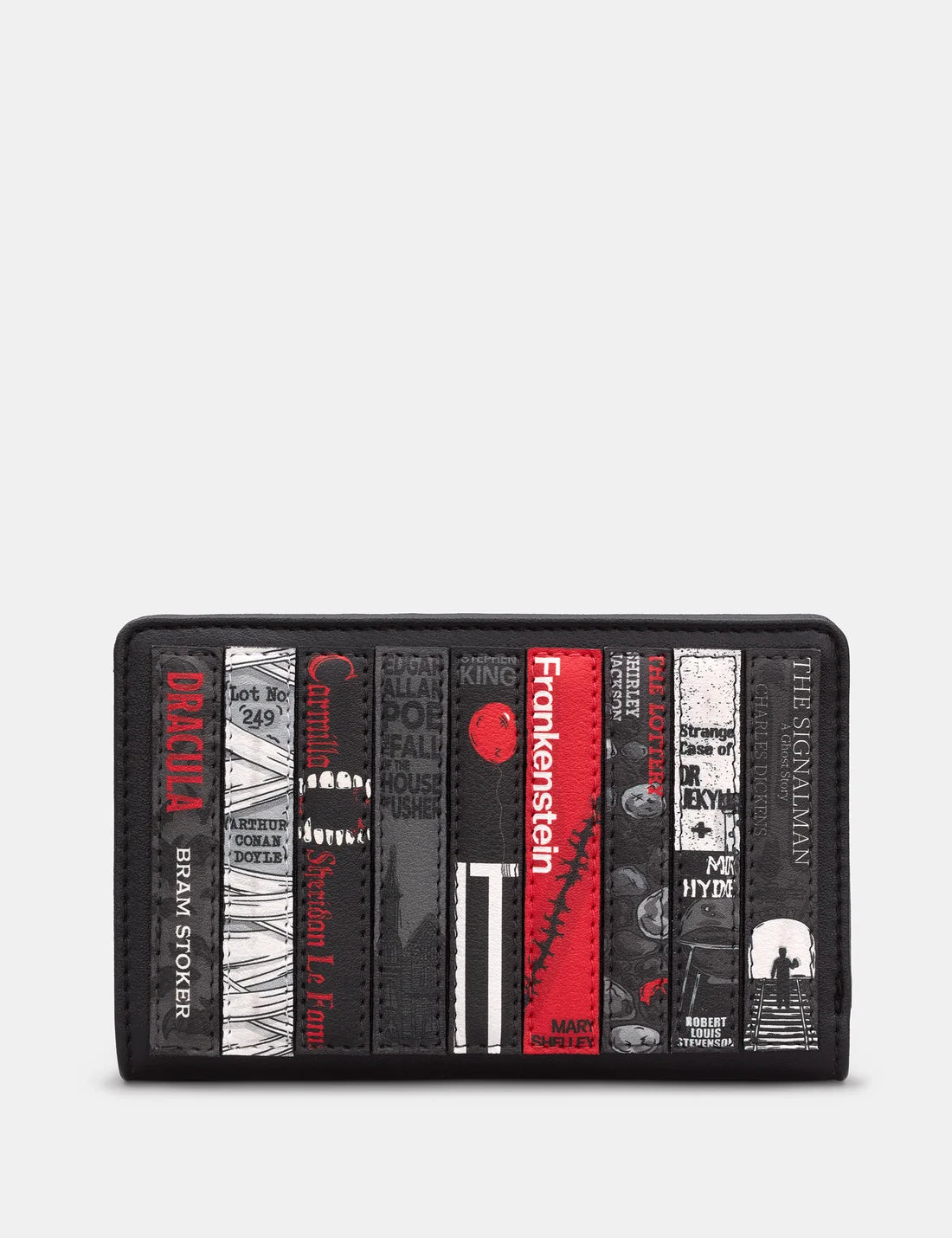 Black Yoshi Horror Bookworm Zip Around Purse