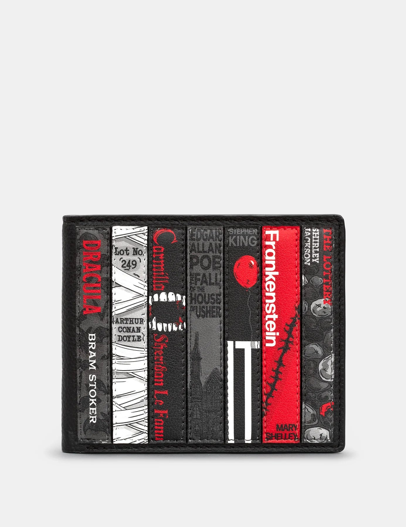 Black Bookworm Horror Two Fold Wallet