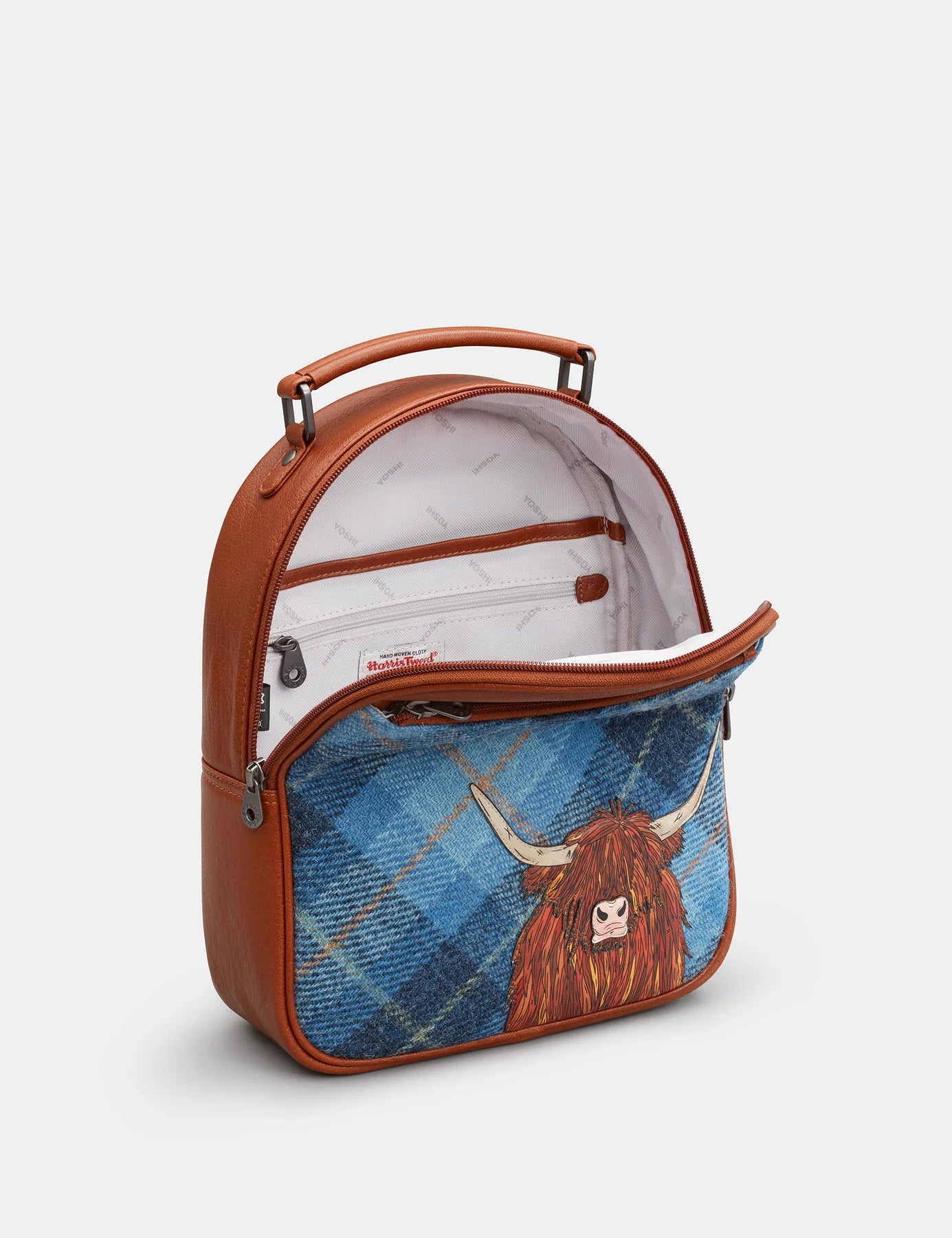 Blue Highland Cow Backpack