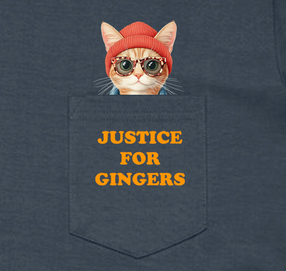 Justice For Gingers Cat Pocket T-Shirt