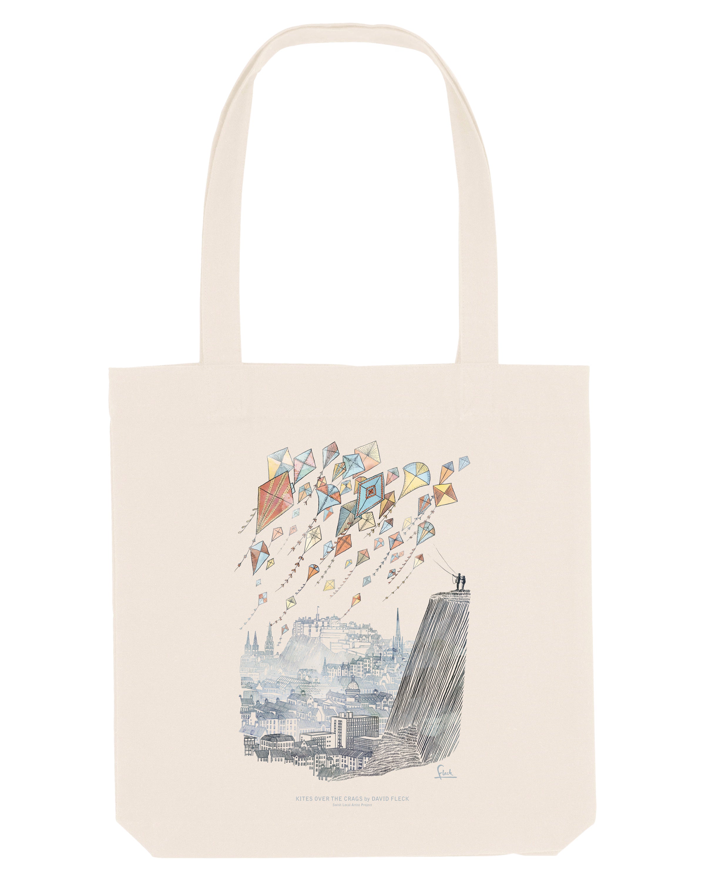 Organic Kites Over The Crags Tote Bag