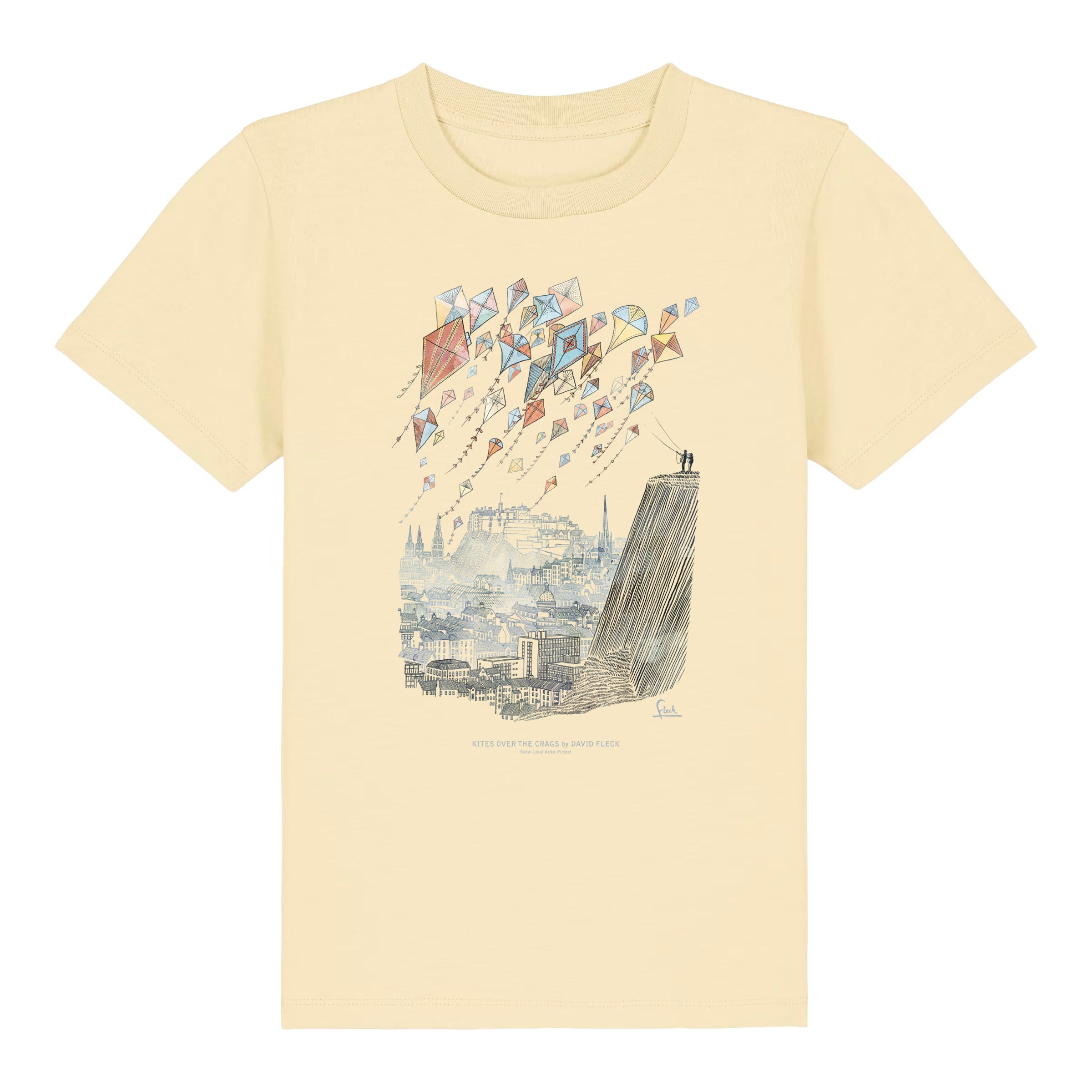 Organic Youth Kites Over Edinburg T-Shirt