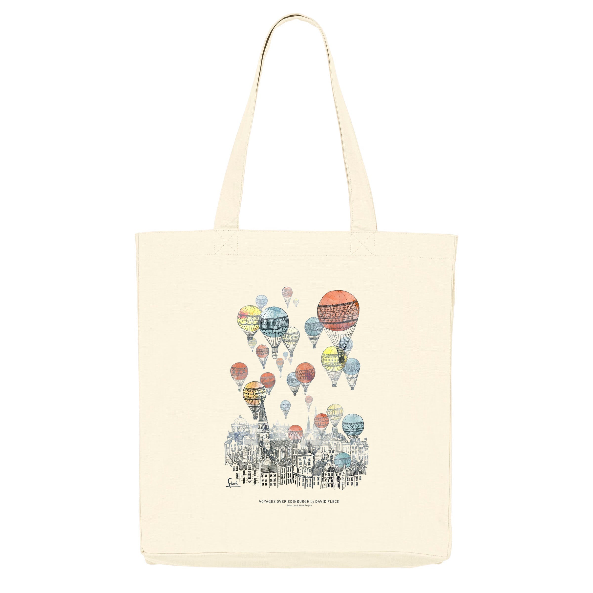 Recycled Cotton Tote - Voyages Over Edinburgh