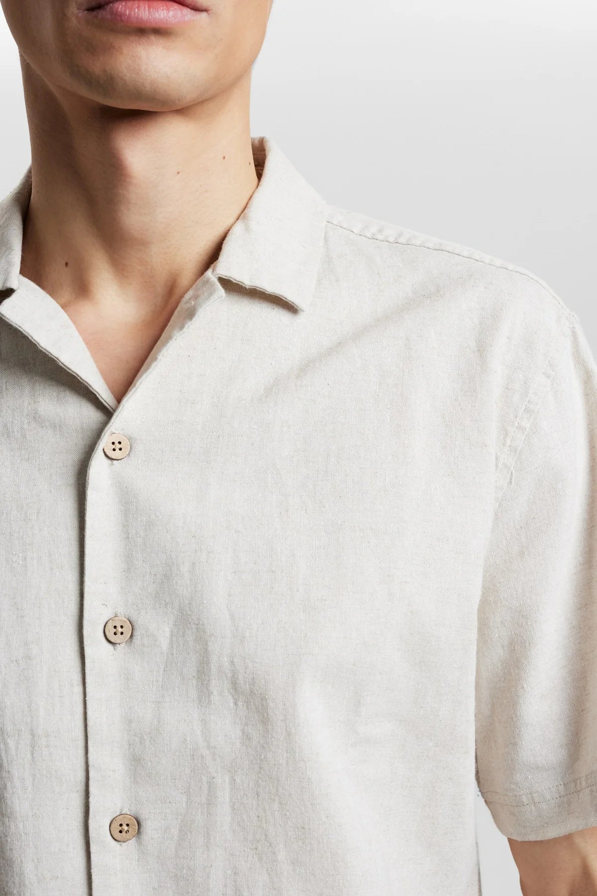 AKLEON S/S COT/LINEN SHIRT